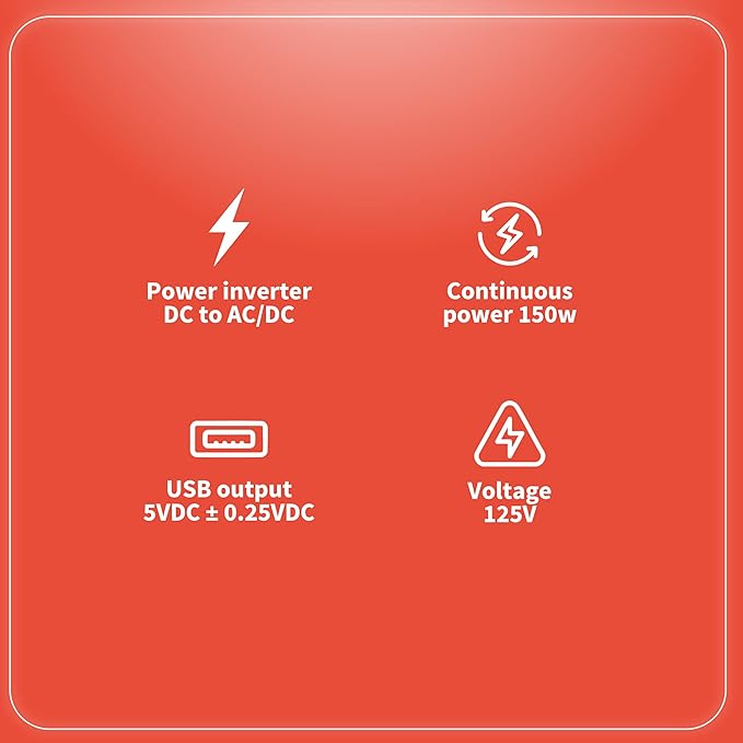 RadioShack 150W Power Inverter, 3-Plug Adapter with USB