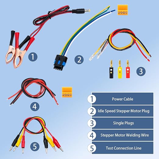 QDB-3A Ignition Coil Tester & Automotive Actuator Drive Detector – Multifunctional Solenoid Valve, Stepper Motor, Urea Pump Tester Tool with PWM Signal (12-14V)