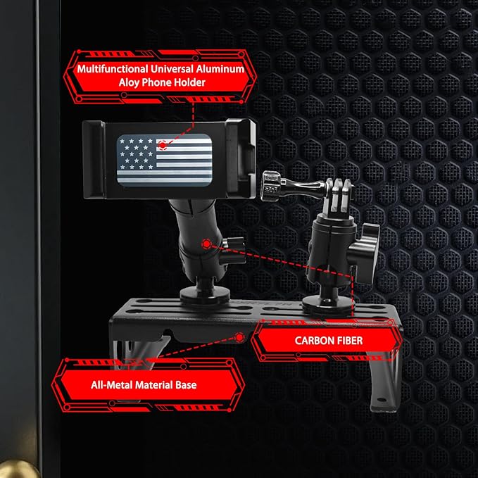 WXRYLYN 2Ways 2022 F250 Metal Dash Platform Phone Mount for 2015-2020 F150, 2017-2022 F250/F350 Super Duty Cell Phone Holder