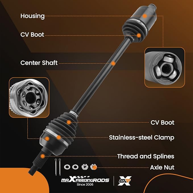 maXpeedingrods Rear CV Axle Drive Shaft for Polaris RZR 4 900 (EPS), ATV for 1000 General 2016-2019, Replace# 1333081 | 1333947 | 1333263 | PO-381