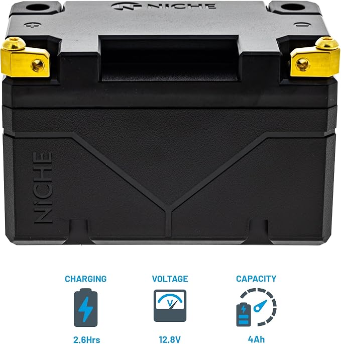 NICHE Lithium Battery YTZ10S 12V 4Ah 240A for Yamaha Honda Kawasaki KTM Suzuki ATV Motorcycle