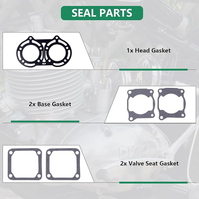 SCITOO Compatible with Cylinder Head Base Valve Seat Gasket Kit Fit for Yamaha Banshee 350 1987-2006 2GU-11181-00-00