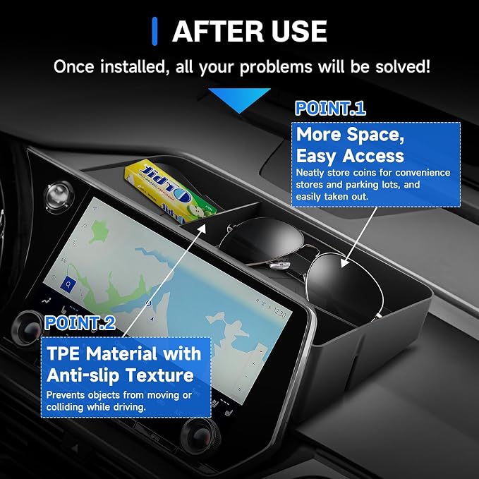 SXCY 3PCS for 2026 Lexus TX Center Console Organizer [2Layer] + Dashboard Organizer for 2024 2025 2026 Lexus TX Accessories Center Console Tray 2026 Lexus TX Armrest Console Organizer Dash Tray