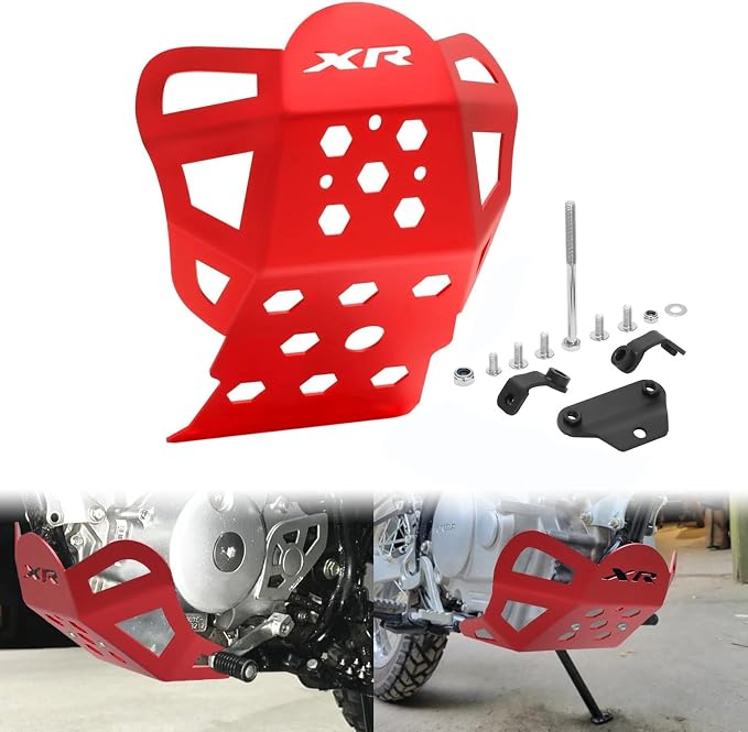 XR150L Skid Plate - Front Engine Bash Cover Guard Compatible with 2023~2025 XR125L XR150L - Skidplate Thickness Enhancement (Red)