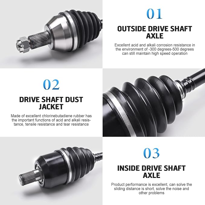 KLV Front Left Right Drive Shaft CV Axle Compatible with Honda 2019 2020 2021 Talon 1000X, 2020 2021 Talon 1000X-4 Honda 2019 2020 2021 Talon 1000R 44220-HL6-A01 44250-HL6-A01