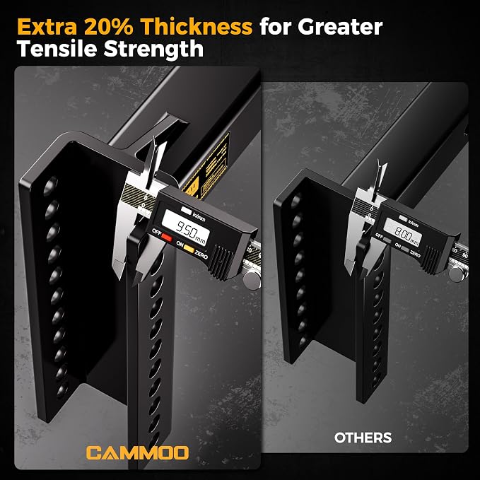CAMMOO Adjustable Trailer Hitch, Tow Hitch Fits 2.5 inch Receiver, 8inch Rise/Drop Hitch, 2" and 2-5/16" Ball Hitch, 22000 LBS GTW Truck Hitch with U-Shaped Alloy Steel Anti-Theft Pin, Black