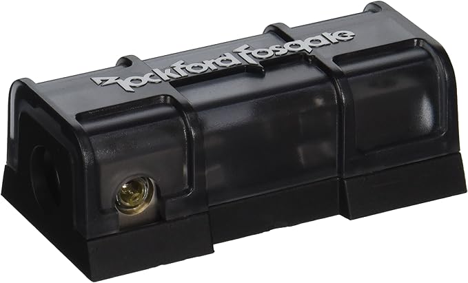 Rockford Fosgate RFFDAGU Platinum Plated AGU Style Fused Distribution Block with 1/0 AWG and 4 AWG Inputs and Two 4 AWG/8 AWG Outputs