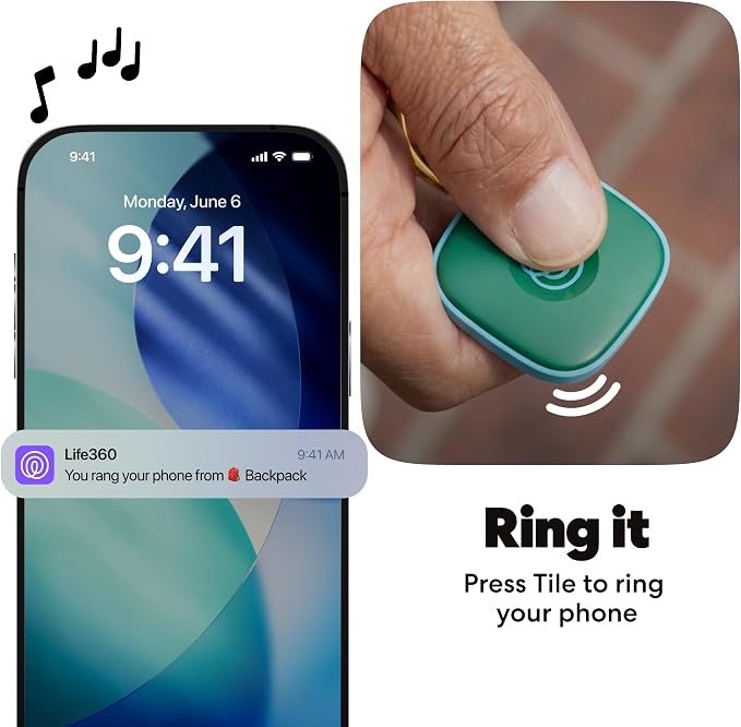 Life360 Tile - Bluetooth Tracker, Keys Finder and Item Locator for Keys, Bags and More. Phone Finder. Both iOS and Android Compatible. 4-Pack