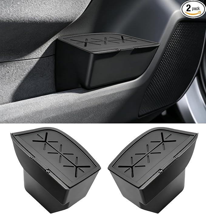 2PCS Door Side Trash Can with Lids Compatible with 2026 Toyota RAV4 Plug-in Hybrid&RAV4 Hybrid, Sof&Easy to Clean Silicone Door Garbage Bin Storage Box for 6th Gen Toyota RAV4 Accessories