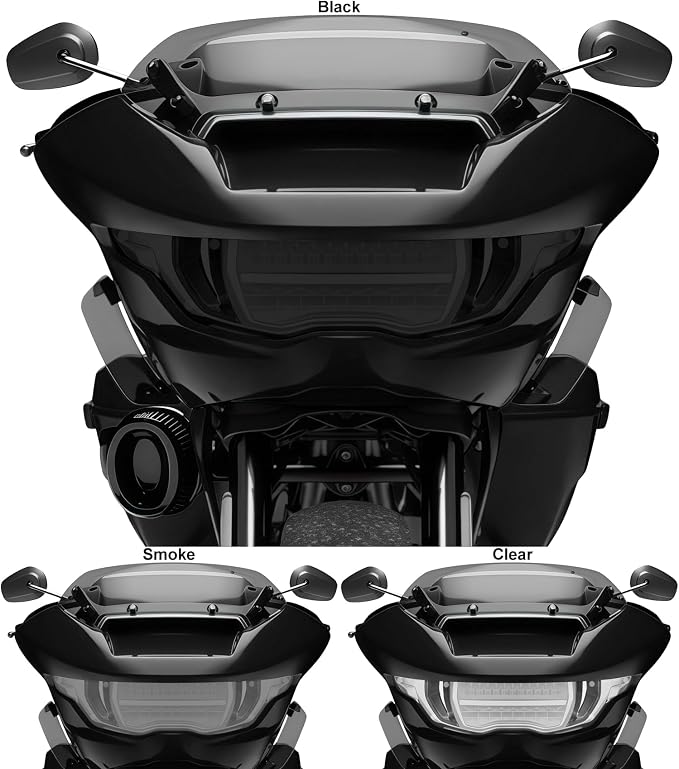 Headlight Lens Headlamp Protection Headlight Cover Compatible with Harley CVO Road Glide FLTRXSE 2023-2025 & Road Glide/ST 2024-2025 (Black)