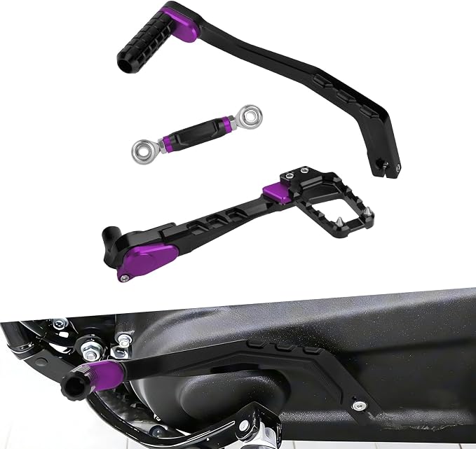 Motorcycle Mid Control Kit Footpegs Linkage Lever Set Fit for Harley Softail Low Rider FXLRS 2020-2025 FXLRST 2022-2025 Street Bob FXBB 2018-2025 (Purple)