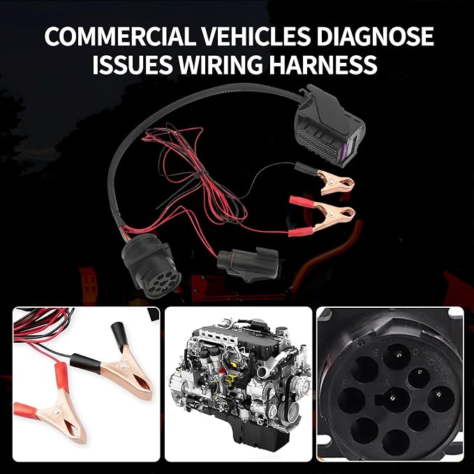 Diagnostic Cable Compatible with Paccar MX13 EPA17 ACM Engine, Professional Testing Wire Perfectly Fits Various Heavy-Duty and Commercial Vehicles