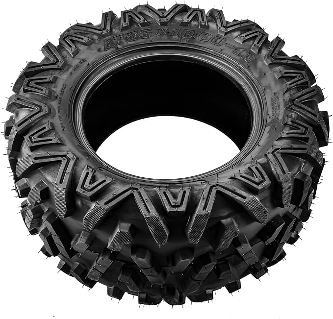 Torchbeam 25x10-12 ATV UTV Tires All-Terrain Quad Tire for All Trail Mud Pavement Sand Off-Road Tire,6 Ply, 2 pack