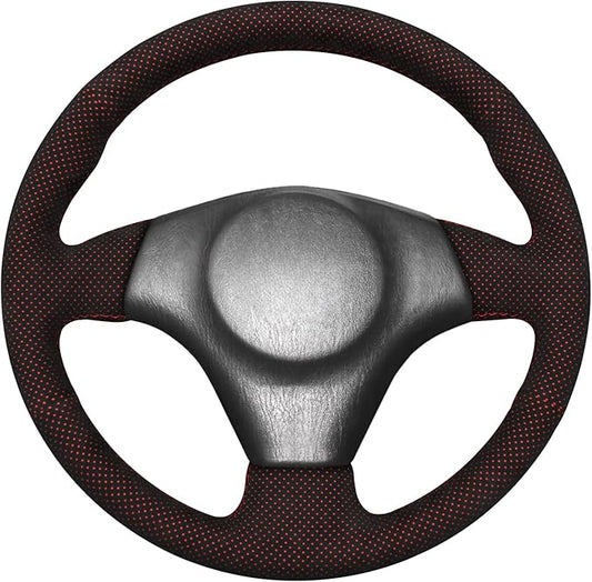 MEWANT Hand Stitch Steering Wheel Cover for Toyota RAV4 1998-2003 / Celica 1999-2006 / Corolla 2003-2008 / Matrix 2002-2008 / MR2 1999-2007 / Supra/Caldina, Custom Fit DIY Wrap Interior Accessories