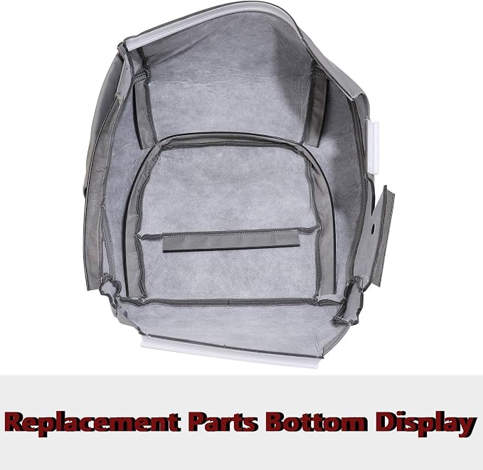 SecosAutoparts Gray Front Driver & Passenger Side Bottom & Top Microfiber Leather Replacement Seat Cover Compatible with Lexus LX 470 1998 1999 2000 2001 2002 2003 2004 2005 2006 2007