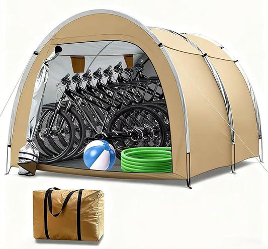 Hwayslon Outdoor Storage Tent - Bike Tent Waterproof – 78"x68"x78", 420D Waterproof Oxford Fabric, UV/Wind-Resistant Bike & Motorcycle Tent for Patio, Garden & Lawn Equipment