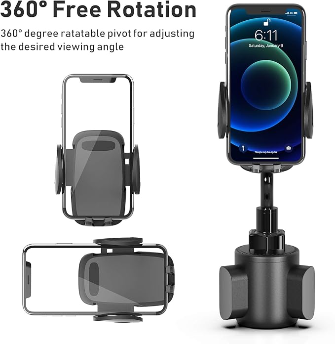 Phone Holders for Your Car, Cup Holder Phone Mount, Universal Adjustable Gooseneck Cup Holder Cradle Car Mount for iPhone 17/16/15/14/13/12/11/Pro Max/X/Xs/XsMax/8/8Plus,Samsung,Huawei,LG, Sony(Black)