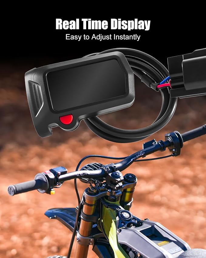 Throttle Control Grip Set Fit for Surron Light Bee X(LBX) S(LBS) Dirt Bike with Digital Speedometer and Brake Safety Switch