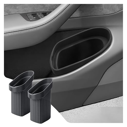 LUWU Car Trash Can for Frod F150 F-150 2021-2024 2025 2026, Waterproof Silicone Auto Garbage Bin, Portable Door Mount Trash Bin, Interior Accessories for F 150, 2-Pack