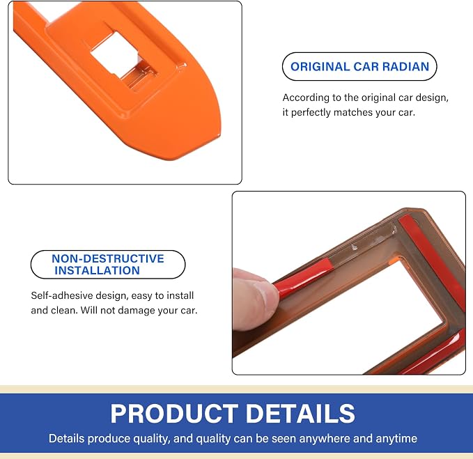 Daeiclru Window Lift Switch Panel Cover Compatible with Toyota Tacoma 2024 2025, Pickup Truck Door Power Window Glass Lift Switch Button Protection Cover Interior Accessories (Orange)