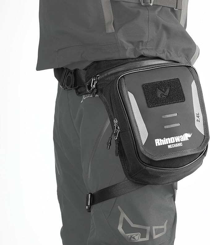 Rhinowalk Motorcycle Fuel Tank Bag,Motorbike Tank Bag with Mobile Phone Pocket, Thigh bag,Leg Waist Chest Pouch,2.4L Backpack Motor Cycle Accessories
