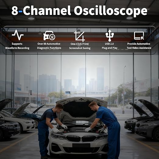 Hantek 1008C+HT201+HT30A+HT307 PC USB 8CH Automotive Diagnostic Digital Oscilloscope/DAQ/Programmable Generator