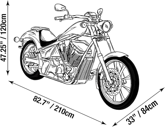 Raider 02-7738 DT-Series Premium Large Heavy-Duty Motorcycle Storage Cover