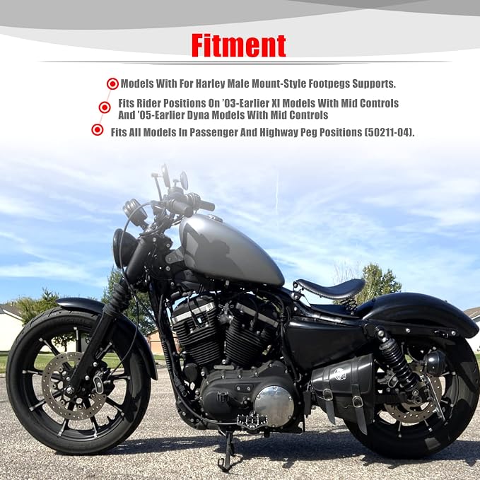Goldfire 360° Roating MX Chopper Bobber Style Foot Peg Front Pegs Footrests MINI Floorboards Highway Pegs Fits for Motorcycle Harley Electra Glide Softail Dyna Chopper Sportster 883 (Gold)