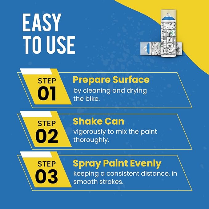 Spray.Bike Spray Paint | Designed Mainly for Bicycles | Multi-Use Acrylic Spray Paint for Metal, Plastic | High Coverage Bike Paint, 400ml, Bomber
