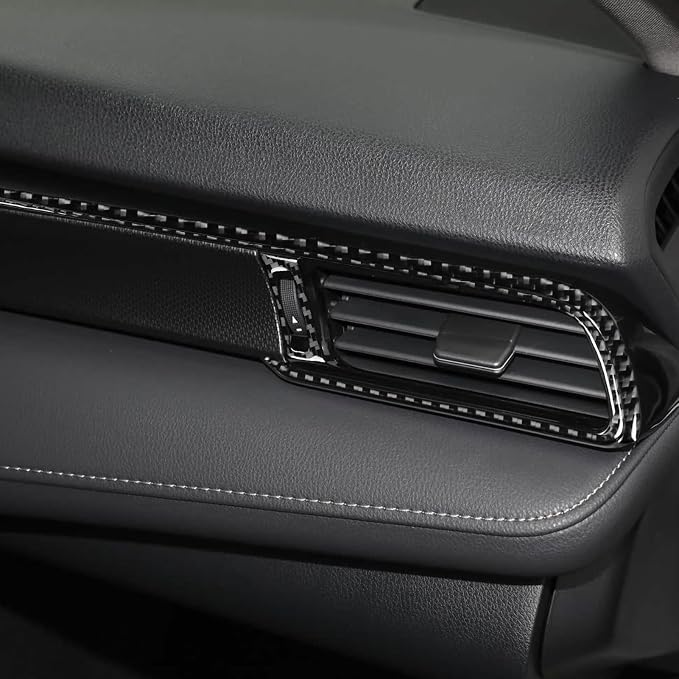 NVCNX Real Premium Carbon Fiber for Toyota Camry Accessories 2018-2024 2019 2020 2021 2022 2023 SE/LE/XSE/XLE/SE Nightshade/L/TRD Gas Hybrid Car Dash Air Vent Frame Cover Interior Trim Sticker 6PCs