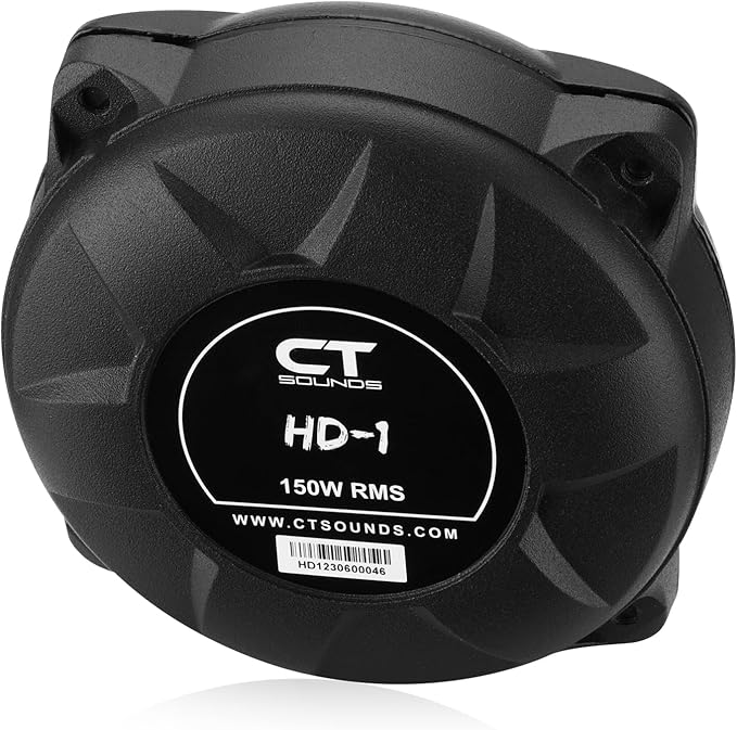 CT Sounds HD-1 1” 300-Watt Compression Horn Driver - 1" Exit, 2" CCAW Voice Coil, 2" Phenolic Diaphragm