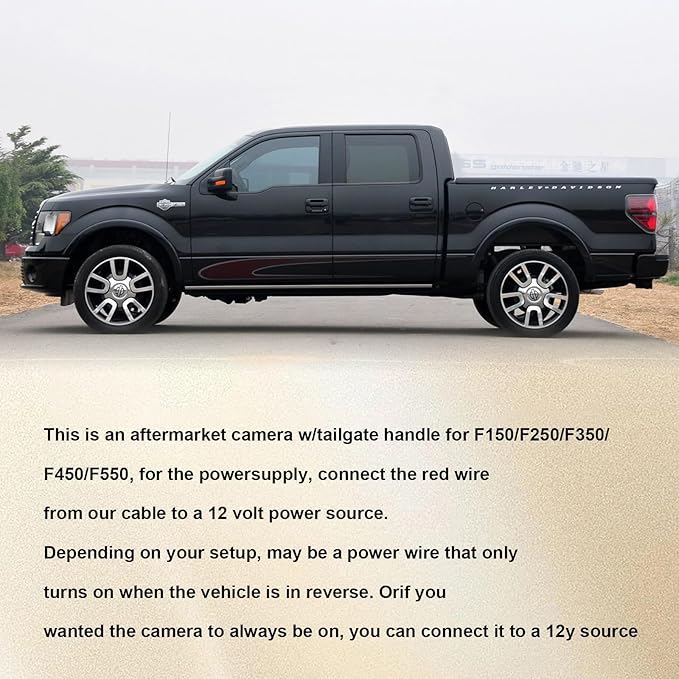 from 2007 to 2013, Ford F-150, F250, F350, F450, F550 Rearview Cameras, Rearview Camera, Trunk Handle, car Rearview Camera, in-car Camera