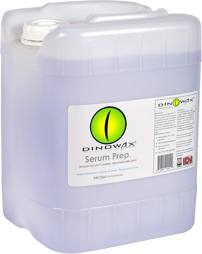 Dinowax - Serum Prep - Automotive Paint Preparation - Vehicle Rust and Oxidation Remover - Professional Grade (640 Oz)