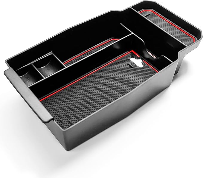 CDEFG for 2023 2024 2025 2026 Mazda CX50 Center Console Organizer Tray | for 2023-2026 Mazda CX-50 Armrest Tray CX50 Central Consola Organizer Storage Box 2025 2026 Mazda CX50 Accessory (Red)