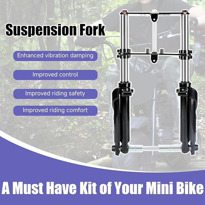 Mini Bike Front Fork Suspension Kit Replacement for Monster Mega Moto MMB80 MMB105 80cc 105cc Motovox MBX10 MBX11 Coleman CT100U Baja DB30 GMB100 TrailMaster Storm 200 Parts