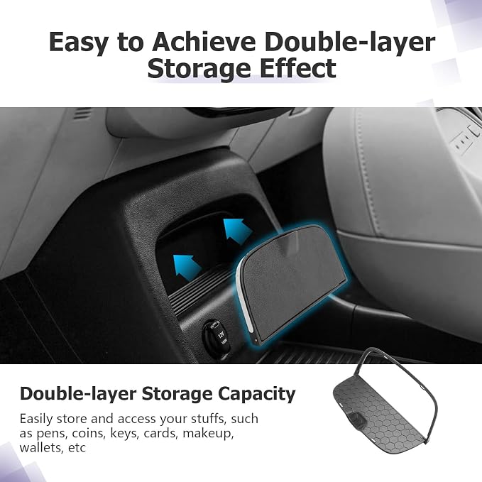 LUWU Palisade 2026 Center Console Hidden Box Organizer Compatible with 2026 Hyundai Palisade Accessories Console Organizer Tray Armrest Hidden Storage Box Secret Box Secondary Storage