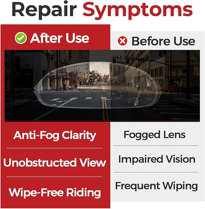 Anti-Fog Insert Compatible with Shoei Helmet Shield Lens, Fits for Helmets, Ensures Clear Vision for Motorcycle Riding