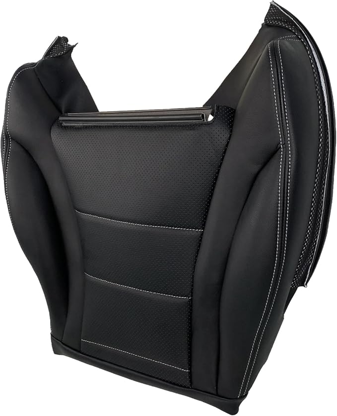 Driver Side Bottom Leather Replacement for 2015-2021 Mercedes Benz C300 Seat Cover (Black)