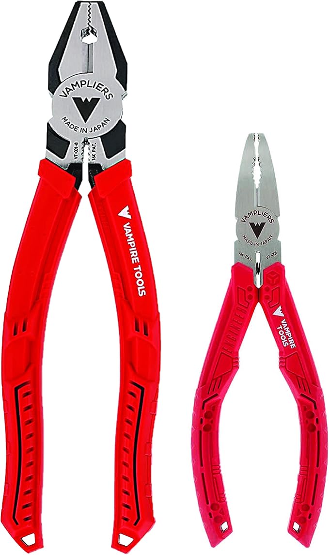 6.25" Screw Extraction Pliers + 8" PRO Linesman Screw Extractor Pliers to Remove Rusted/Damage/Specialty Screws, Nuts, & Bolts