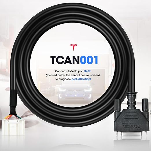 Autel Original Tesla Diagnostic Cable Set, 3PCS Test Cord for Tesla-S & X, OBD2 Diagnostic Test Cable Adapter for MaxiSys MaxiSYS 909/919/908SPro/Elite/Elite II/Ultra (3PCS)