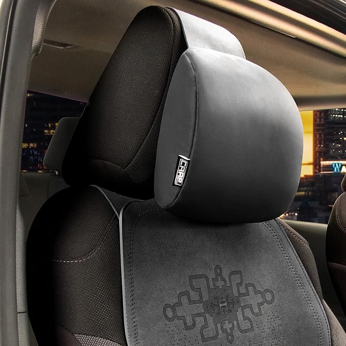 Protex Plus Series Front Row Set Seat Covers Microsuede Upholstery Universal for Cars Trucks SUV, Black, CA-SC-PRO-Plus-F-BK