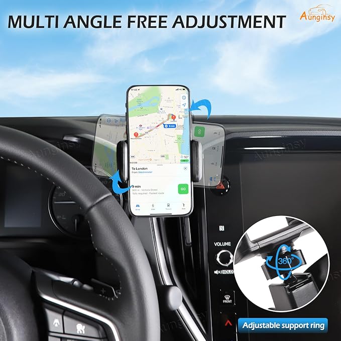 Car Phone Mount Compatible with Subaru Crosstrek 2024+ & WRX 2022+ Center Console Air Outlet Vent Panel Cell Phone Holder Dashboard Hands-Free Universal Mobile Phones Navigation Bracket Accessories