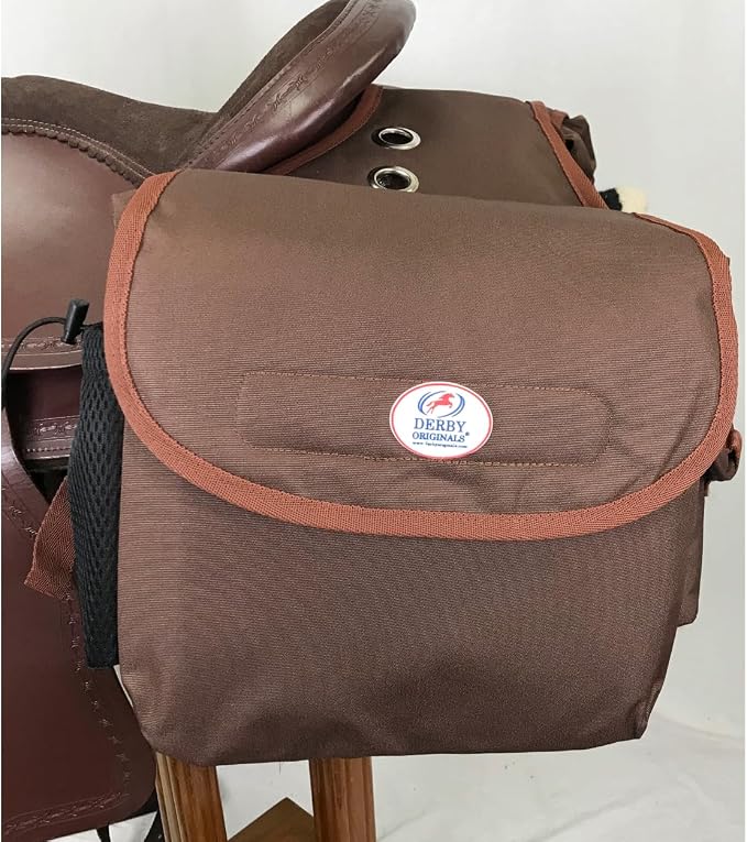 Tahoe Insulated Waterproof Nylon Heavy Duty Saddle Bag, Brown