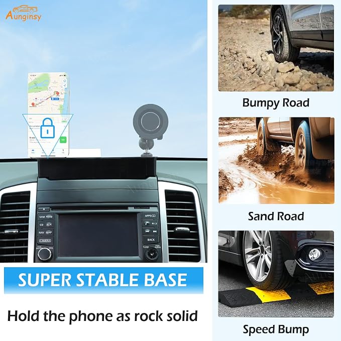 Aunginsy Center Console Dash Storage Tray with Magnetic Phone Holder Compatible with Nissan Frontier 2009-2017, Dashboard Multi-Functional Mobile Phone Mount Storage Box Organizer Tray Accessories