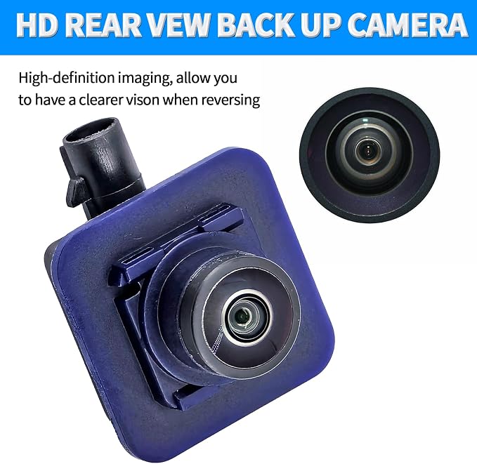 HC3Z-19G490-X Rear View Backup Camera Compatible with Ford F250 F350 Super Duty 2017 2018 2019 Reverse Park Assist Back Up Camera HC3Z-19G490-E HC3Z-19G490-M HC3Z-19G490-T, Plug Round Hole