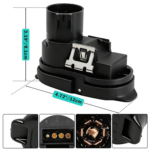 68014986AB Trailer Tow Connector Plug for Dodge RAM 1500 2500 3500 | for Jeep Ford Chevy and Other Series 7 Way Blade and 4 Way Flat Trailer Tow Connector