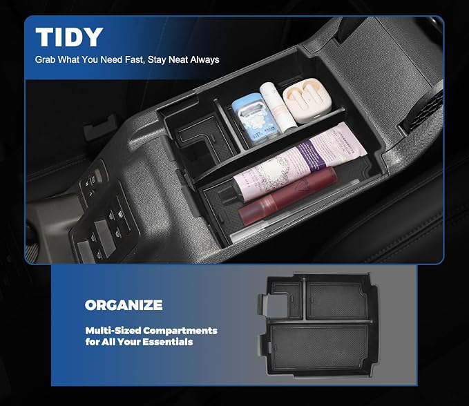 GZSH 2025 Upgrade Center Console Organizer fit for 2025 Ford Bronco 4 Door and 4 PCS Door Handle Storage Box fit for Ford Bronco 2021-2025 (Not for Sport)