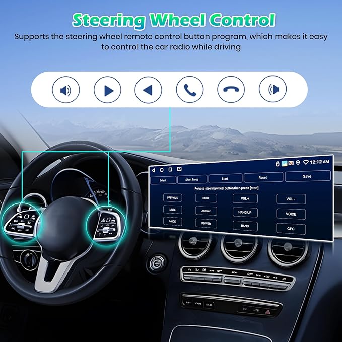 [2+32G] Single Din Touchscreen Radio Wireless Apple Car Play Wireless Android Auto, 6.9 in Single Din Car Stereo with Mirror Link Bluetooth 5.0 FM RDS GPS Navigation 32EQ SWC + Backup Camera