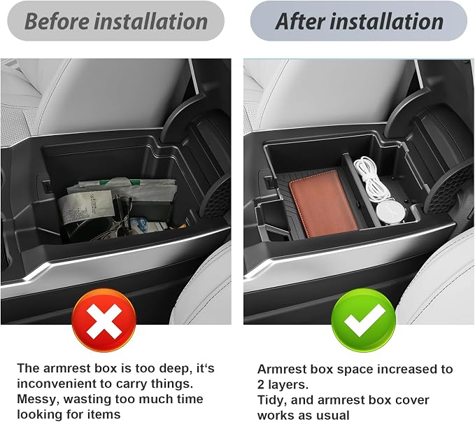 SKTU 2025 2026 RDX Center Console Organizer for 2025 2026 Acur a RDX (Base/Technology/A-Spec/Advance/A-Spec Advance) Console Tray Acur a RDX 2025 2026 Accessories ABS Durable Console Organizer