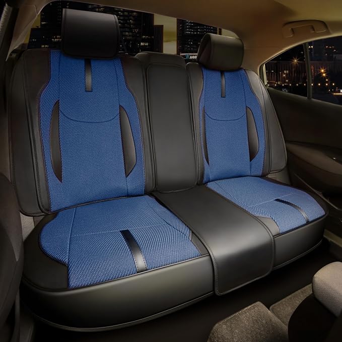 Drive Series Full Set Seat Covers Universal for Cars Trucks SUV, Navy Blue, CA-SC-Drive-Full-NB